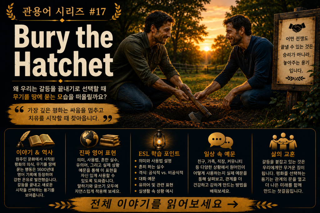 관용어 시리즈 #17: Bury the Hatchet