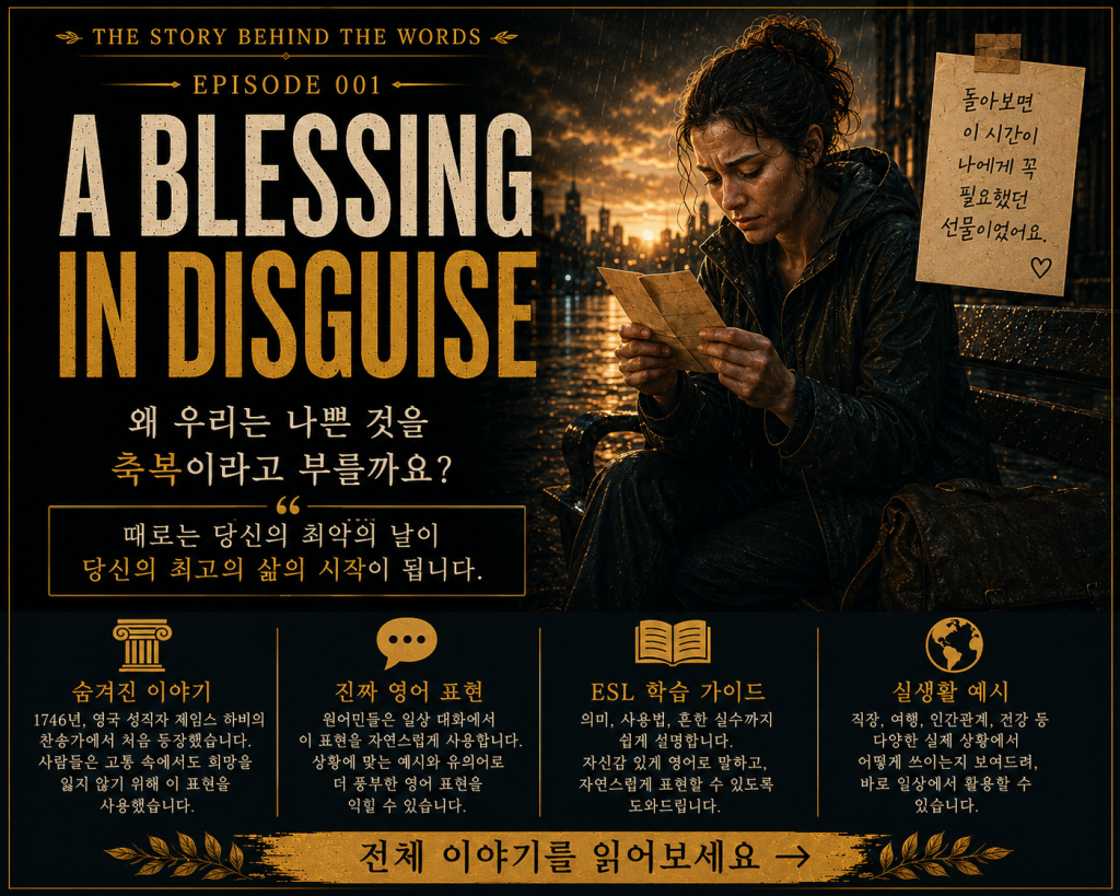 관용구 시리즈 #1: A Blessing In Disguise