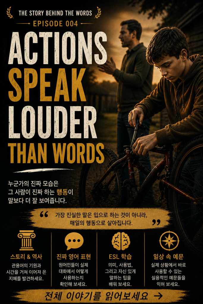 관용어 시리즈 #4: Actions Speak Louder Than Words