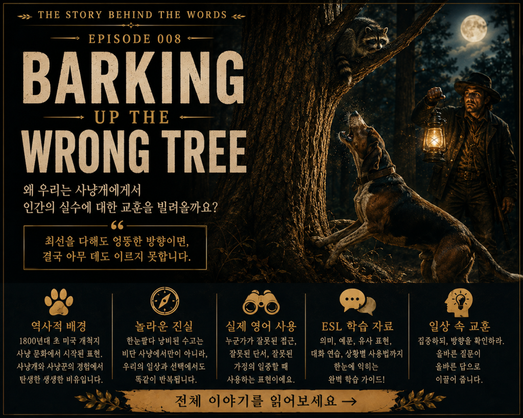 관용어 시리즈 #8: Barking Up the Wrong Tree