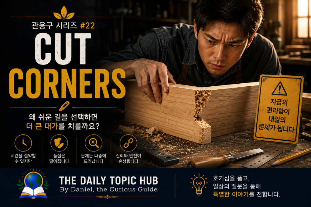 관용어 시리즈 #22: Cut Corners