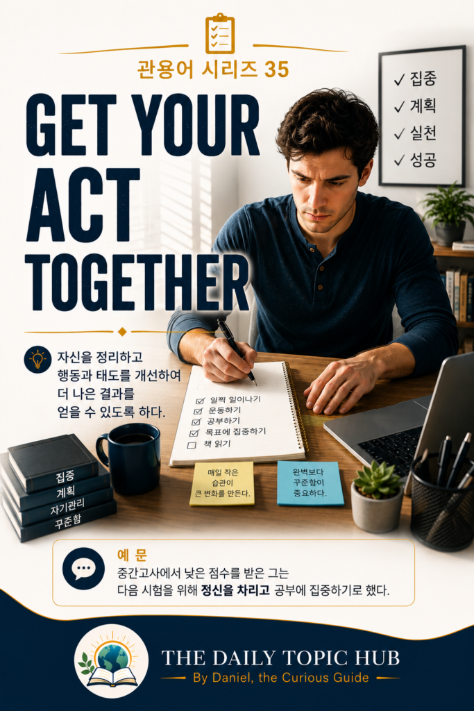 관용어 시리즈 #35: Get Your Act Together