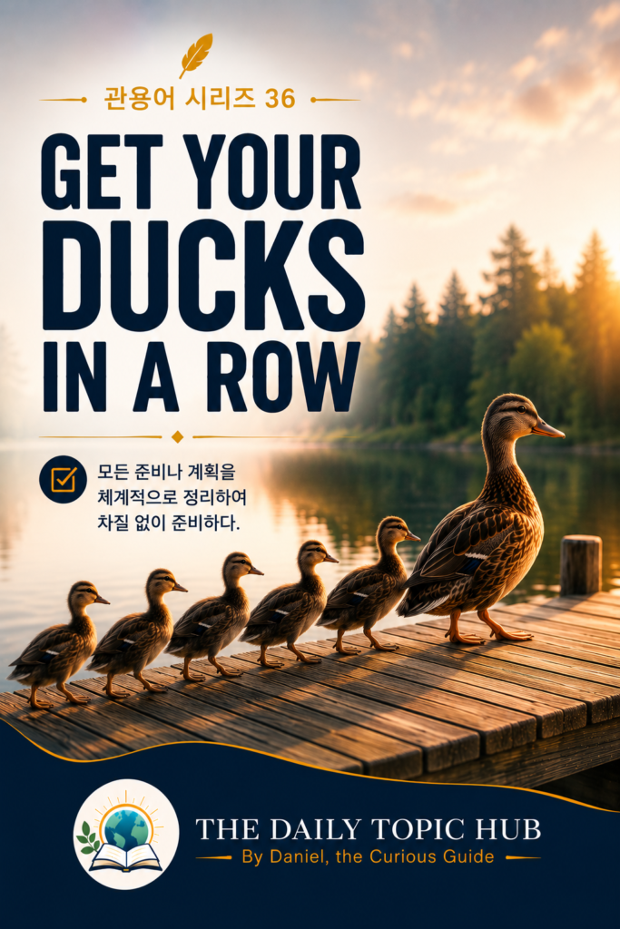관용어 시리즈 #36: Get Your Ducks in a Row
